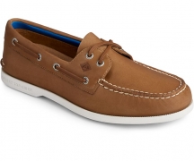 Sperry Mens Tan Men’s Authentic Original PLUSHWAVE Boat Shoe – Leather – 9 – Robert Old & Co