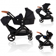 Buy & Pay Later Free Isofix Car Seat & Base Worth £199.99 Kids Kargo Glider Double Tan Tandem Pushchair Pram