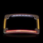 RADIUS QUAD HORIZONTAL MOTORCYCLE PLATE FRAMES WITH FLUSHMOUNT LEDS & LED PLATE ILLUMINATION – Rick Rak