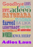 Typographic Goodbye In Different Languages Leaving Card