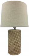 Beige Tile Lamp And Shade 38cm