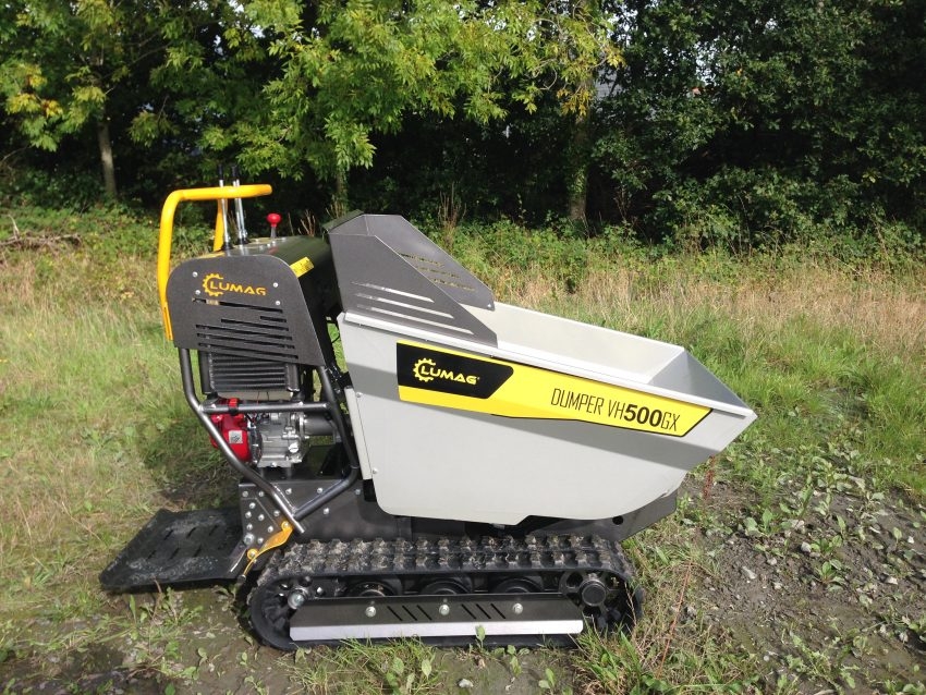 Lumag VH500GX Track Barrow with Hydraulic Tip – Petrol