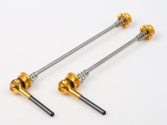 VIA Titanium Carbon Quick Release Skewers – Black/Gold